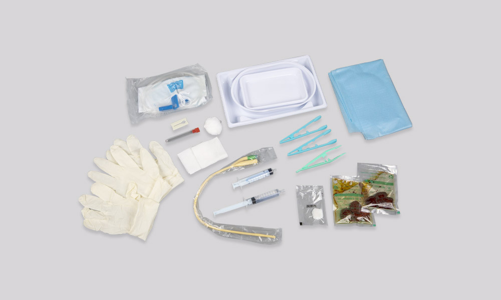 Disposable urethral catheter set